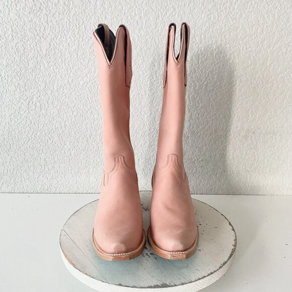 Lane EMMA JANE Womens Cowboy Boots 7 Pink Western Cowgirl Mid Calf Pointed Toe - Picture 5 of 11